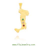 14K Yellow Gold Italy Boot Charm