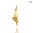 14K Yellow Gold Jogging Shoe Charm