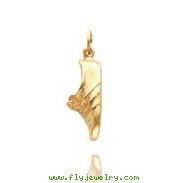 14K Yellow Gold Jogging Shoe Charm