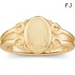 14K Yellow Gold Ladies Metal Fashion Signet Ring