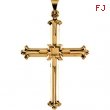 14K Yellow Gold Large Cross Pendant
