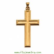 14K Yellow Gold Large Cross Pendant