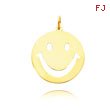 14K Yellow Gold Large Cut-Out Smiley Face Charm