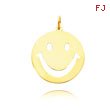 14K Yellow Gold Large Cut-Out Smiley Face Charm