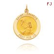 14K Yellow Gold Large Saint Francis Medal