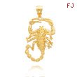 14K Yellow Gold Large Scorpion Pendant