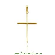 14K Yellow Gold Large Thin Cross Pendant