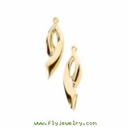 14K Yellow Gold Left Earring Jacket