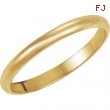 14K Yellow Gold Light Half Round Band