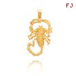 14K Yellow Gold Medium-Sized Scorpion Pendant
