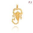 14K Yellow Gold Medium-Sized Scorpion Pendant