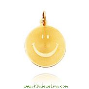 14K Yellow Gold Medium Smiley Face Charm