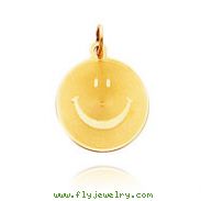 14K Yellow Gold Medium Smiley Face Charm