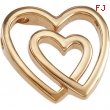 14K Yellow Gold Metal Fashion Heart Pendant