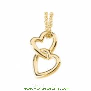 14K Yellow Gold Metal Fashion Heart Pendant