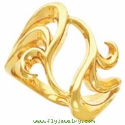 14K Yellow Gold Metal Fashion Ring (10586)