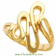 14K Yellow Gold Metal Fashion Ring