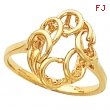 14K Yellow Gold Metal Fashion Ring