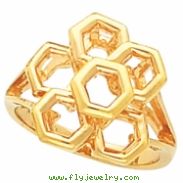 14K Yellow Gold Metal Fashion Ring