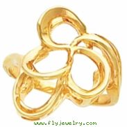 14K Yellow Gold Metal Fashion Ring