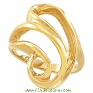 14K Yellow Gold Metal Fashion Ring