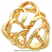 14K Yellow Gold Metal Fashion Ring