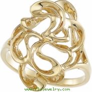 14K Yellow Gold Metal Fashion Ring