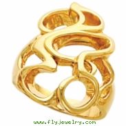 14K Yellow Gold Metal Fashion Ring