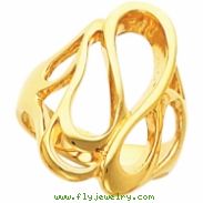 14K Yellow Gold Metal Fashion Ring