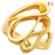 14K Yellow Gold Metal Fashion Ring