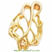 14K Yellow Gold Metal Fashion Ring