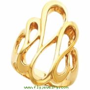 14K Yellow Gold Metal Fashion Ring