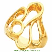 14K Yellow Gold Metal Fashion Ring