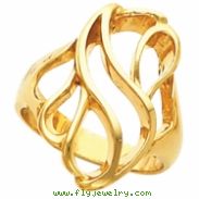 14K Yellow Gold Metal Fashion Ring