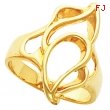 14K Yellow Gold Metal Fashion Ring