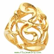 14K Yellow Gold Metal Fashion Ring