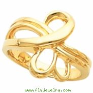 14K Yellow Gold Metal Fashion Ring