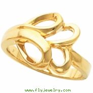 14K Yellow Gold Metal Fashion Ring