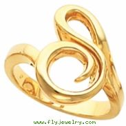 14K Yellow Gold Metal Fashion Ring