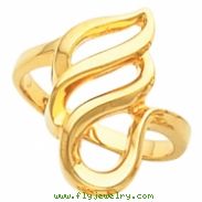 14K Yellow Gold Metal Fashion Ring