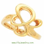 14K Yellow Gold Metal Fashion Ring