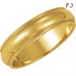 14K Yellow Gold Milgrain Band