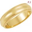14K Yellow Gold Milgrain Band