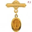 14K Yellow Gold Miraculous Baptismal Pin