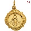 14K Yellow Gold Miraculous Medal