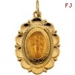 14K Yellow Gold Miraculous Medal
