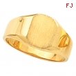 14K Yellow Gold Octagon Signet Ring