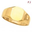 14K Yellow Gold Octagon Signet Ring