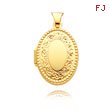 14K Yellow Gold Oval-Shaped Beaded Family Locket