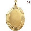 14K Yellow Gold Oval Shaped Locket